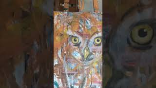 Eule im Herbstwaldabstract herbstwald eule owl autumn painting lovenature malerei gallery [upl. by Budde195]