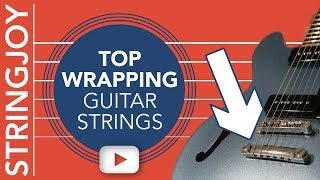 Top Wrapping Guitar Strings on Les Paul Style TuneOMatic Tailpiece [upl. by Clayborn488]