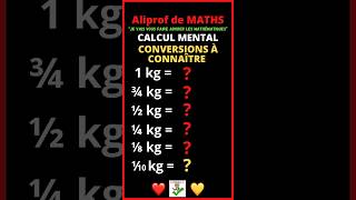 🤓 Le Guide Ultime des Conversions  De Kilogrammes en Grammes  calculmental aliprof [upl. by Shalna]