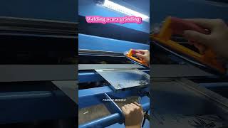 Sanding belt machine for sheet metal surface weld scars aluminum plates grinding machine [upl. by Dniren]