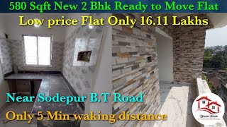 Low Price New 580 Sqft 2 Bhk Flat Only 1611 Lakhs In North Kolkata sodepur [upl. by Jenda]