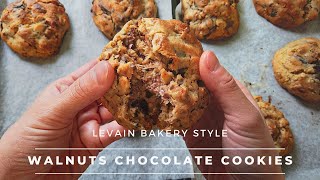 Levain Walnut Chocolate Cookies Recipe  The Best New York Style NYC Cookies [upl. by Bough]