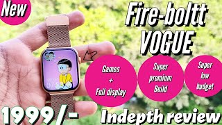 Fireboltt Vogue 😍 All display smartwatch  Unboxing and Review  Fire boltt vogue smart watch [upl. by Aitsirt]