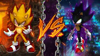 Dark Sonic Vs Fleetway Super Sonic [upl. by Bendicty]