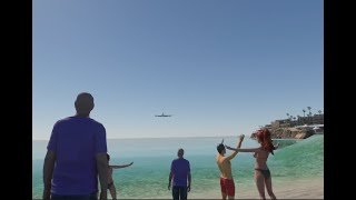 747 to Maho beachMSFS2020Realistic graphics [upl. by Carlos]