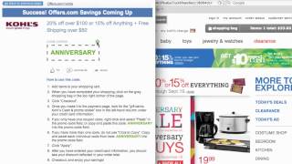 Kohls Coupon Code 2013  How to use Promo Codes and Coupons for Kohlscom [upl. by Aklog]