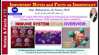 IMPORTANT NOTES and FACTS on IMMUNOLGY  Immune System Cells Overview [upl. by Eixor]