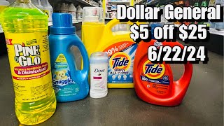 Dollar General Saturday 5 off 25  ALL DIGITAL COUPONS June 22 2024 [upl. by Quickel]