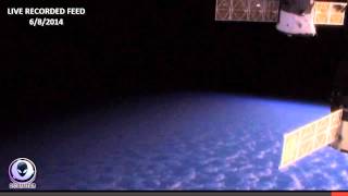 NASA CUTS LIVE SPACE FEED HD UFO APPEARS AT ISS 2014 [upl. by Yrffoeg]