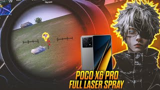 POCO X6 PRO BEST SENSITIVITY BGMI GAMEPLAY SPECIAL CLUTCHES WITH LASER SPRAY [upl. by Nimsay]