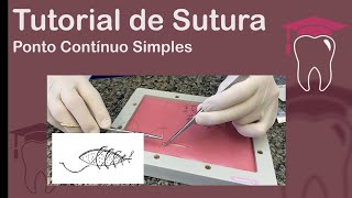 Ponto Contínuo Simples  Chuleio Tutorial de Sutura [upl. by Ravert]