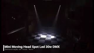 Mini Moving Head Spot Led 30w DMX  RS [upl. by Tletski]