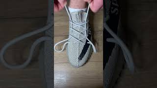 Yeezy 350 lace  how to lace up your sneaker  shoe lace tutorial shorts sneakers [upl. by Alasdair]