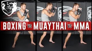 MMA vs Boxing vs Kickboxing 5 Technical Differences [upl. by Ahtnamas]