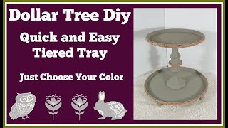 Dollar Tree Diy Tiered Tray Quick and Easy Project [upl. by Iba]