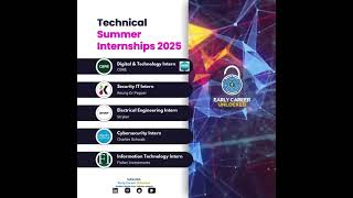 Technical Summer Internships 2025 [upl. by Aciras]