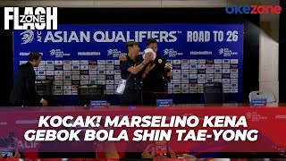 Kocak DetikDetik Marselino Malah Kena Gebok Shin Taeyong usai Konpers [upl. by Niret]