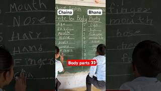 Body parts 🙋🏻‍♂️🙋 competition govtschool englishtextbook education nipunbharat shorts [upl. by Inger]