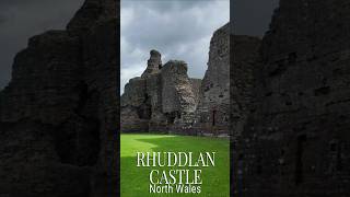 Rhuddlan Castle with its twin towered gatehouse4k shorts travel drone [upl. by Roots]