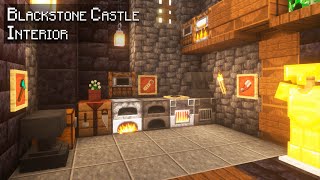 Minecraft 119 How to make the Interior of a Medieval Blackstone Castle  Tutorial [upl. by Azal]