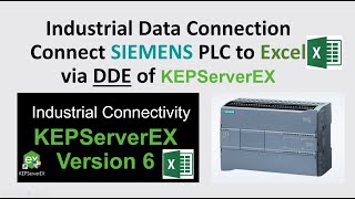 COM06 Connect Excel to Siemens PLC via DDE of KEPServerEX Kepware [upl. by Oirretna]