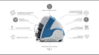 POLTI Unico MCV80Total Clean amp Turbo le nettoyeur vapeur qui aspire nettoie à la vapeur et sèche [upl. by Eadmund333]