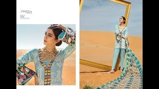 Crimson Luxury Lawn By Saira Shakira Spring Summer 2018 [upl. by Jerrine468]