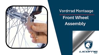 Licorne Bike Vorderrad Montage Licorne Bike Front Wheel Assembly [upl. by Armelda375]