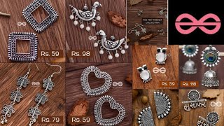 Everstylish haul oxidised jewellery haul  everstylish earring under100 rs Everstylishcom [upl. by Irpak]