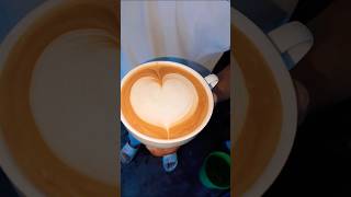 Basic wiggle heart❤️😱 Latteart coffeeart cafelatte coffee espresso latteeart shorts trending [upl. by Remsen]