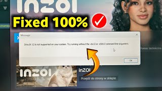 Fixed Directx 12 Is Not Supported On Your System  Inzoi Directx 12 Error  Directx 12 Error Fix [upl. by Adniralc]