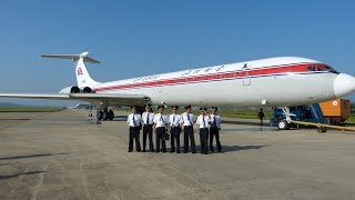 Air Koryo IL62 takeoff approach landing  FNJ Pyongyang Airport [upl. by Elo191]