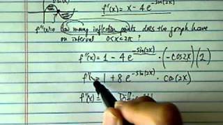 Inflection points f  x  x4esin2x [upl. by Leisha]