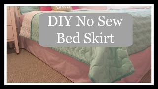 DIY No Sew Bedskirt On the Cheap [upl. by Ness]