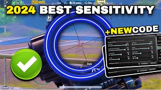 PUBG MOBILE SENSITIVITY SETTINGS 2024🔥NEW SENSITIVITYCODE￼☑️ [upl. by Erina]