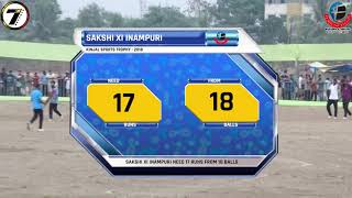 SEMI FINAL  2 SAKSHI XI INAMPURI Vs KIRAN XI SHIRAVANE  KINJAL SPORTS TROPHY  NEW PANVEL 2018 [upl. by Uranie]