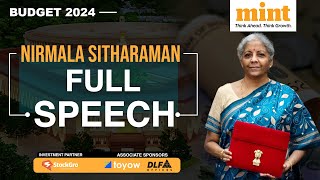 Budget 2024 Finance Minister Nirmala Sitharamans Full Speech With Chapters  Interim Budget Speech [upl. by Eldon]