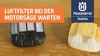 Motorsägen Luftfilter reinigen oder tauschen [upl. by Nillor]