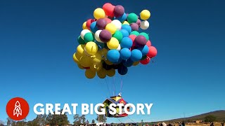 How One Man Flies Hundreds of Miles Using Balloons [upl. by Germaun754]