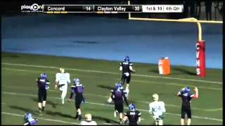 5 Joe Protheroe of Clayton Valley spins away from a tackle and runs it for score [upl. by Amias]