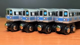 Munipals MTA R46 JFK Express Custom made Showcase Trainman6000 [upl. by Aleekat]