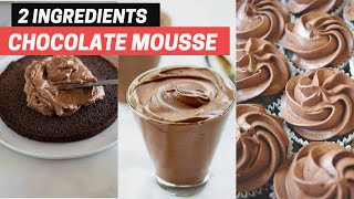 Chocolate Mousse Cake Filling  Chocolate Filling Recipe [upl. by Rye]