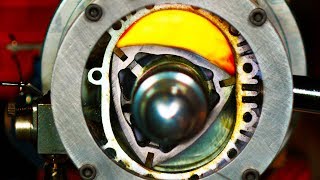 See Thru Rotary Engine in Slow Motion  Wankel Engine 4K [upl. by Branham]