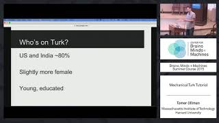 Tutorial 6 Tomer Ullman  Amazon Mechanical Turk [upl. by Hayyim57]