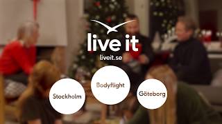 Live it  Ge bort en upplevelse i julklapp Reklamfilm Bodyflight 15 sek 2018 [upl. by Osei984]