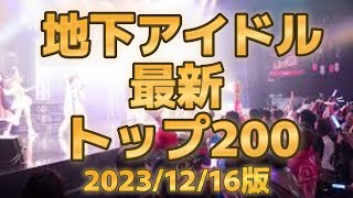 【最新地下アイドルランキング200】活動内容の量と質でデジタルに集計、今が旬の地下アイドル２００組をご紹介～ [upl. by Jenei965]