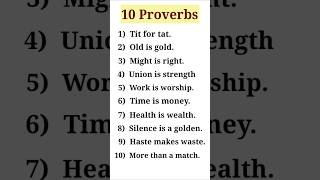 10 Proverbs in English [upl. by Alarice]