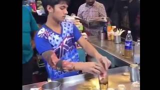 Crazy bartender tricks at an indian festival [upl. by Andrea]