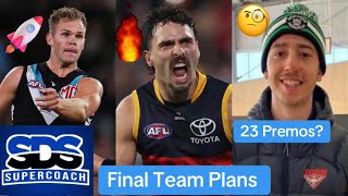 SDS SuperCoachs Final Team Gameplan 23rd Premo AFL SuperCoach 2024 [upl. by Arie681]