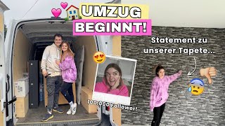 Der UMZUG BEGINNT 😍🏠 Statement zu unserer TAPETE 😰 HansampWika [upl. by Broddie90]